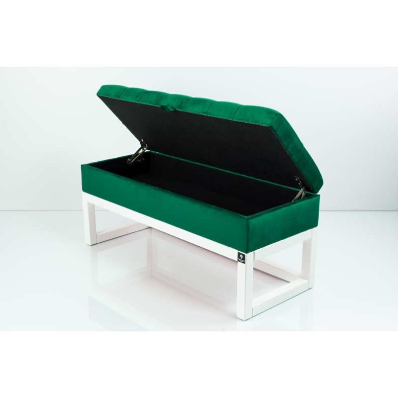 Kufer Pikowany Butelkowa Żółcień Cytrynowa Guzik Tapicerowany/Kryształ Q-1 Rozmiary od 50 cm do 200 cm