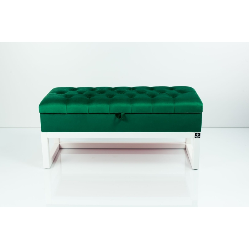 Kufer Pikowany Butelkowa Żółcień Cytrynowa Guzik Tapicerowany/Kryształ Q-1 Rozmiary od 50 cm do 200 cm