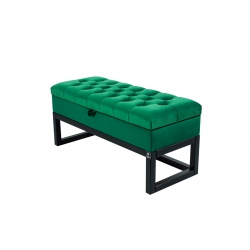 Kufer Pikowany Butelkowa Żółcień Cytrynowa Guzik Tapicerowany/Kryształ Q-1 Rozmiary od 50 cm do 200 cm