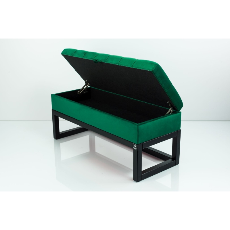 Kufer Pikowany Butelkowa Żółcień Cytrynowa Guzik Tapicerowany/Kryształ Q-1 Rozmiary od 50 cm do 200 cm