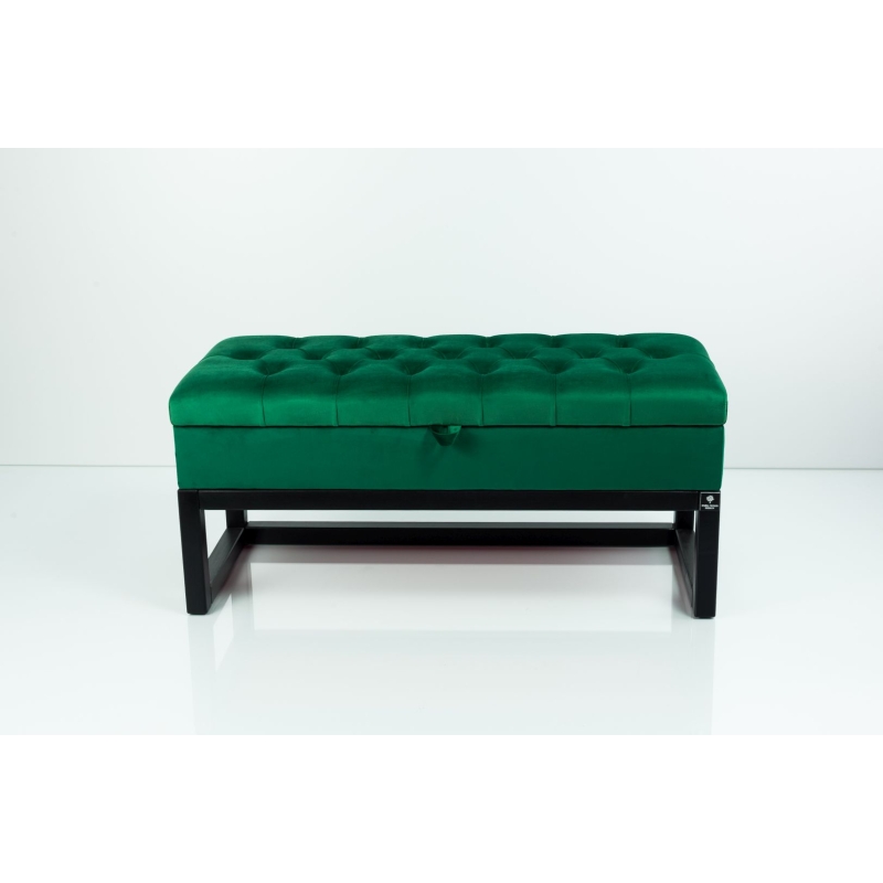 Kufer Pikowany Butelkowa Żółcień Cytrynowa Guzik Tapicerowany/Kryształ Q-1 Rozmiary od 50 cm do 200 cm