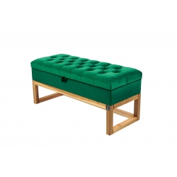 Kufer Pikowany Butelkowa Żółcień Cytrynowa Guzik Tapicerowany/Kryształ Q-1 Rozmiary od 50 cm do 200 cm