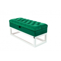 Kufer Pikowany Butelkowa Żółcień Cytrynowa Guzik Tapicerowany/Kryształ Q-1 Rozmiary od 50 cm do 200 cm
