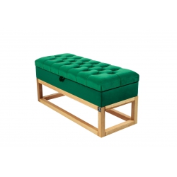 Kufer Pikowany Butelkowa Żółcień Cytrynowa Guzik Tapicerowany/Kryształ Q-1 Rozmiary od 50 cm do 200 cm
