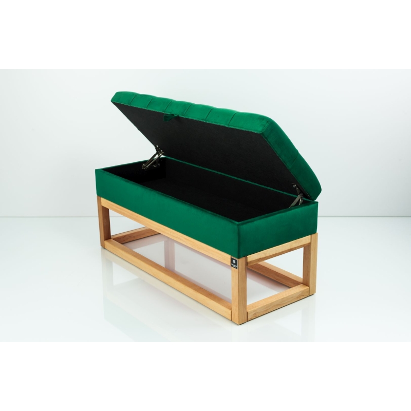 Kufer Pikowany Butelkowa Żółcień Cytrynowa Guzik Tapicerowany/Kryształ Q-1 Rozmiary od 50 cm do 200 cm
