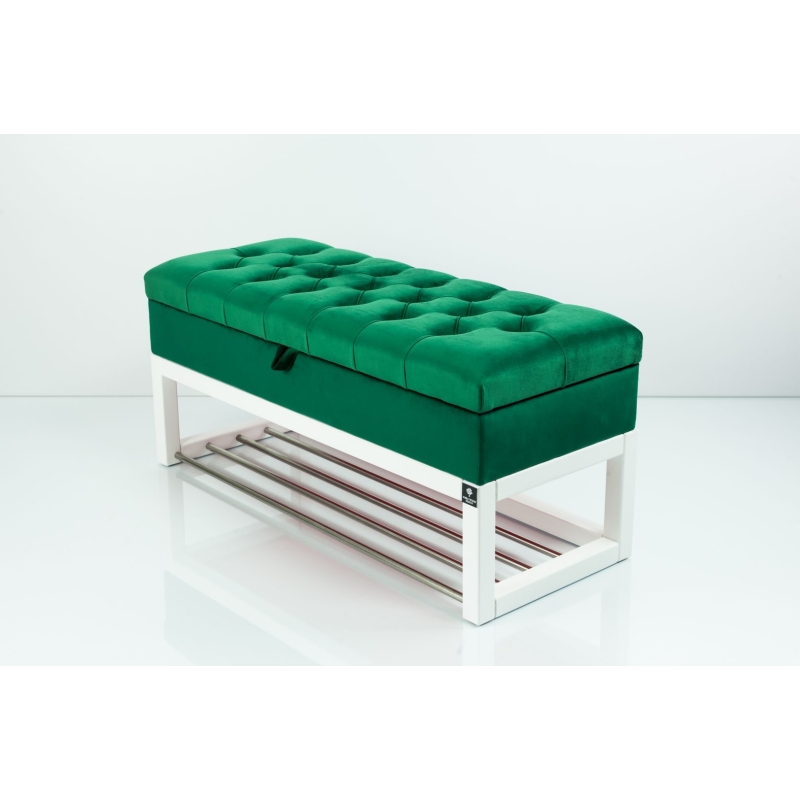 Kufer Pikowany Butelkowa Żółcień Cytrynowa Guzik Tapicerowany/Kryształ Q-1 Rozmiary od 50 cm do 200 cm