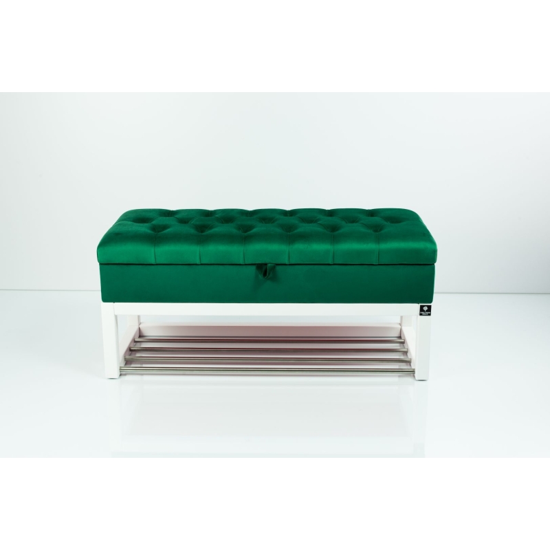 Kufer Pikowany Butelkowa Żółcień Cytrynowa Guzik Tapicerowany/Kryształ Q-1 Rozmiary od 50 cm do 200 cm