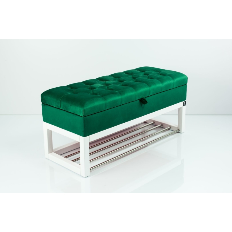 Kufer Pikowany Butelkowa Żółcień Cytrynowa Guzik Tapicerowany/Kryształ Q-1 Rozmiary od 50 cm do 200 cm