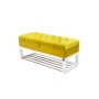Kufer Pikowany Butelkowa Żółcień Cytrynowa Guzik Tapicerowany/Kryształ Q-1 Rozmiary od 50 cm do 200 cm
