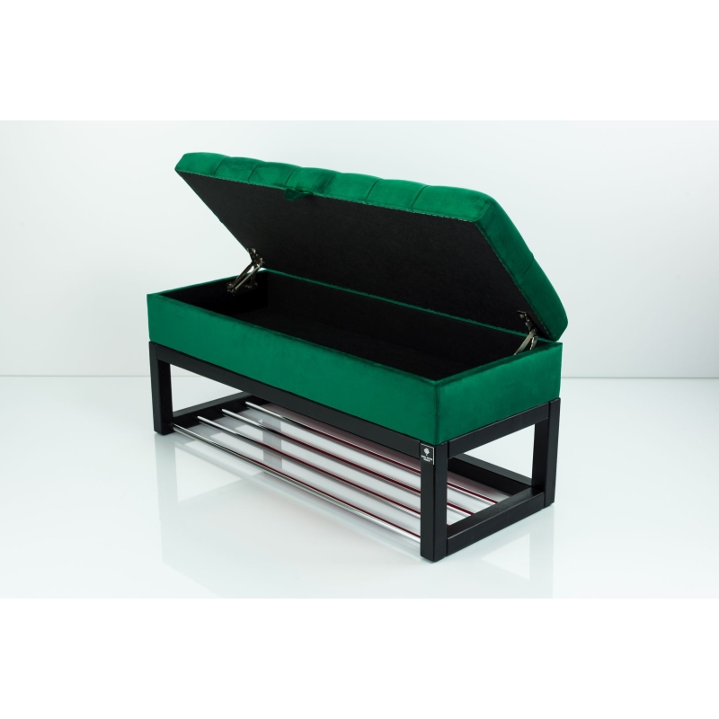 Kufer Pikowany Butelkowa Żółcień Cytrynowa Guzik Tapicerowany/Kryształ Q-1 Rozmiary od 50 cm do 200 cm