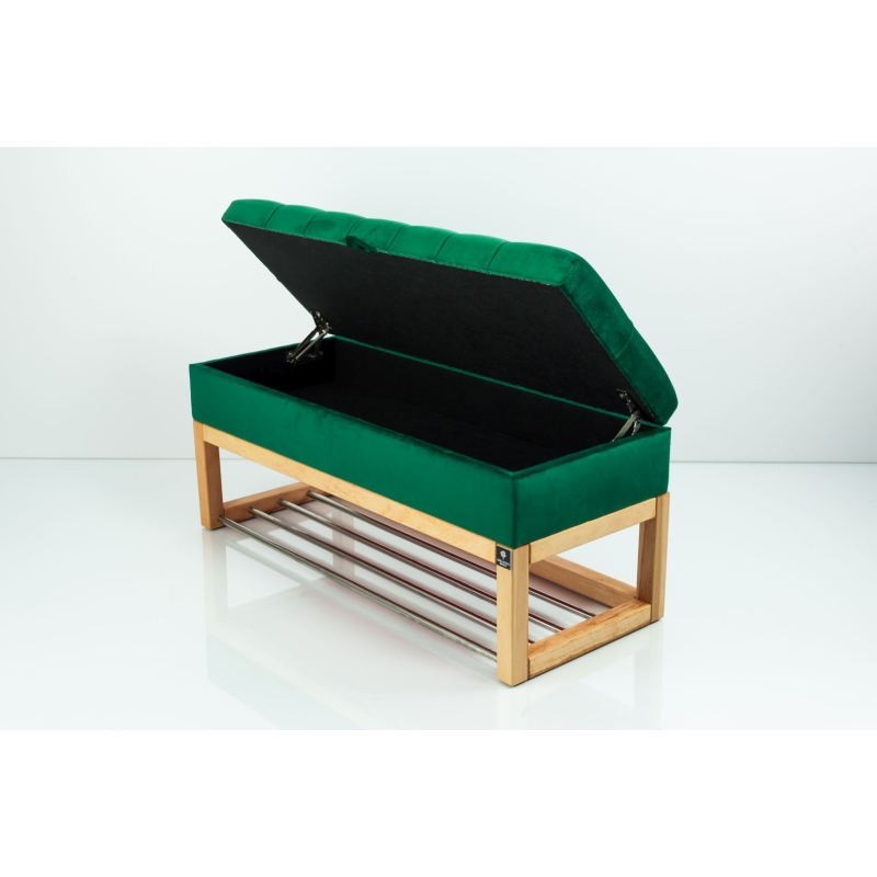 Kufer Pikowany Butelkowa Żółcień Cytrynowa Guzik Tapicerowany/Kryształ Q-1 Rozmiary od 50 cm do 200 cm