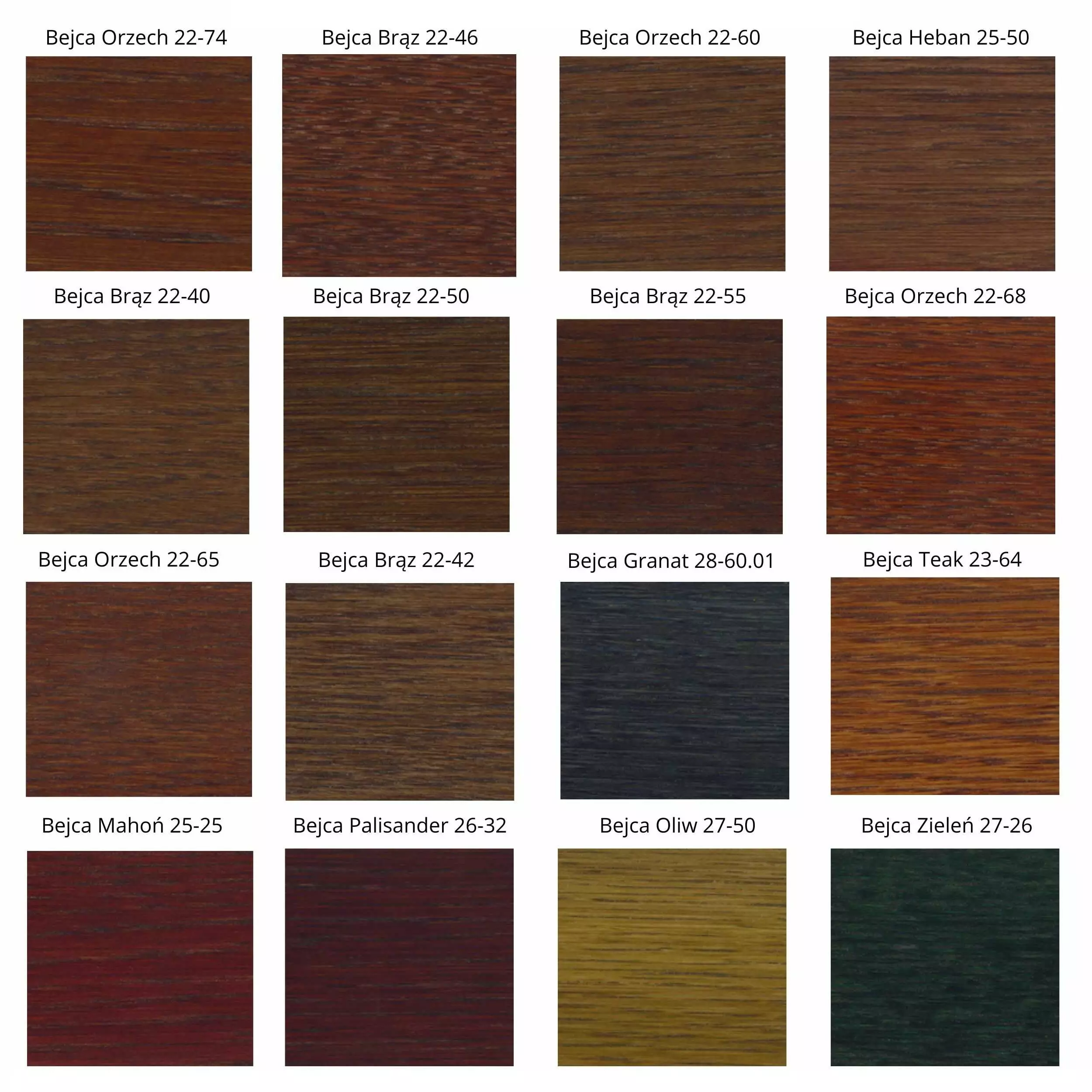 Wood Stain Color Palette