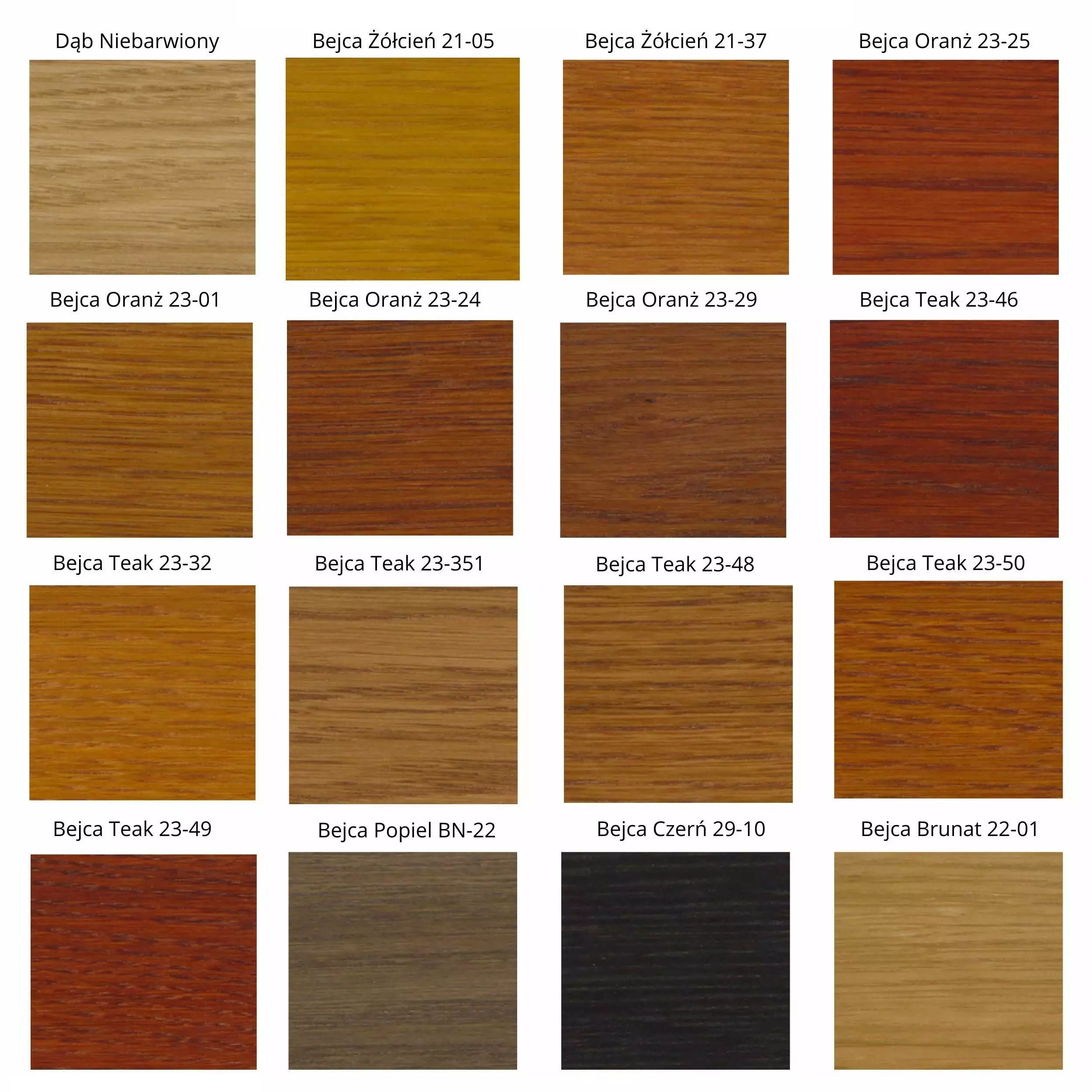 Wood Stain Color Palette