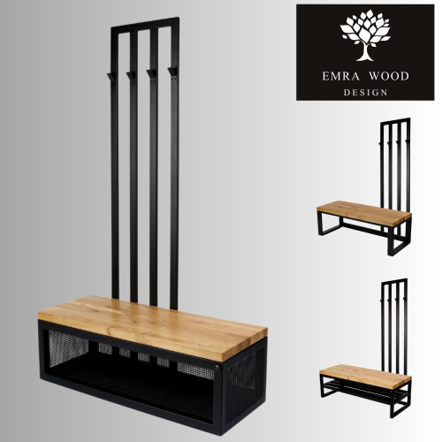 Wooden Seat - Metal